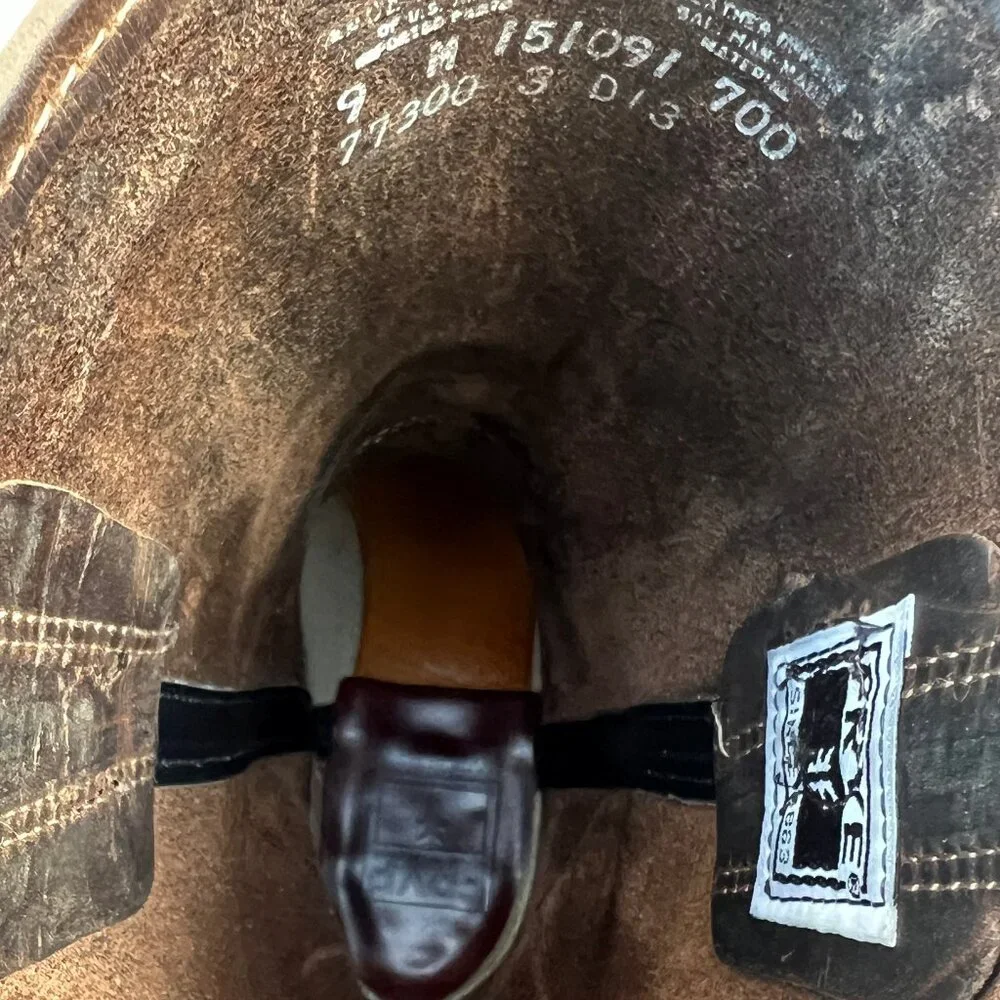 Frye Harness 12R Leather Rugged/Biker/Western Boot Tan Size 9 Lightly Used - Picture 12 of 16